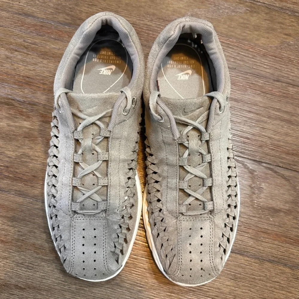 Nike Air Mayfly Woven Tumbled Grey Slip On‎ Sneakers Suede Women US 10 EUR 42
